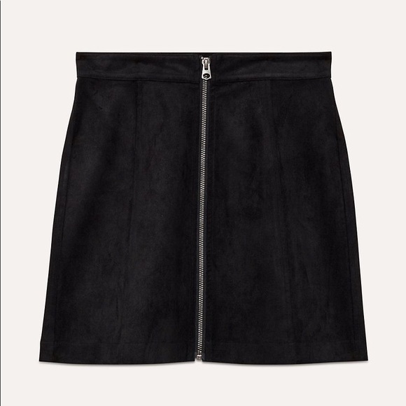Black Wilfred Suede Zip Front Skirt - Picture 11 of 12